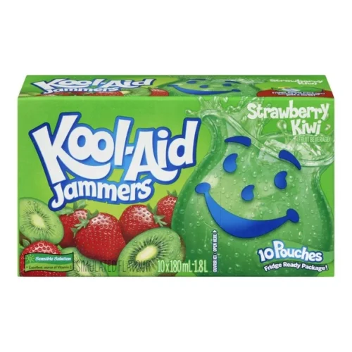 Kool-Aid Jammers, Strawberry Kiwi, 10 x 180 mL Pouches