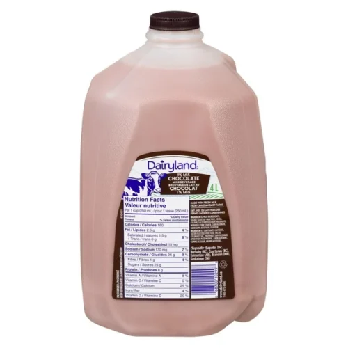 Dairyland 1% Partly Skimmed Chocolate Milk, 4 L