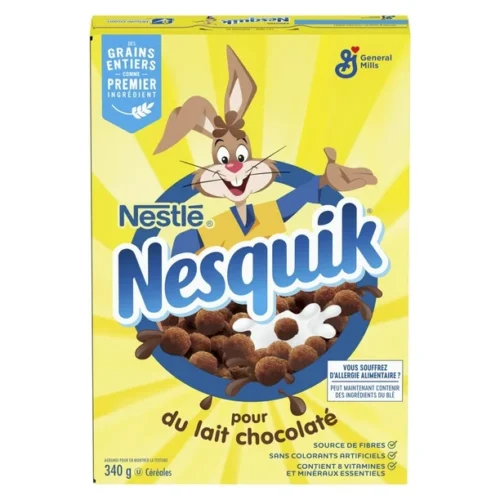 Nesquik Chocolate Breakfast Cereal, Whole Grains and Fibre, 340g