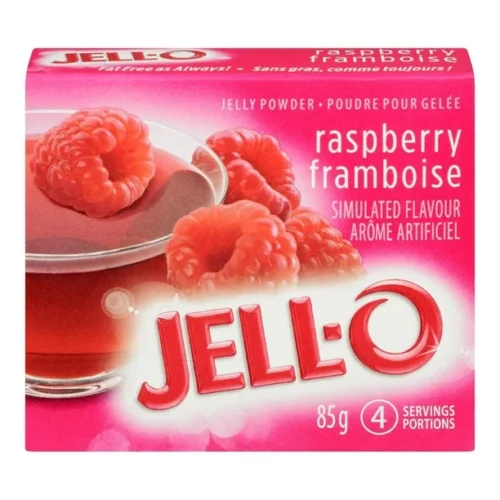 Jell-O Raspberry Jelly Powder, Gelatin Mix, 85g