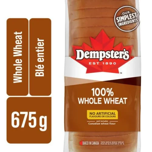 Dempster’s 100% Whole Wheat Sliced Bread, 675 g
