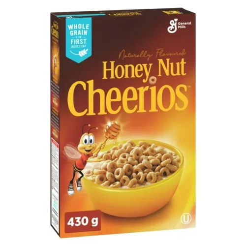 Honey Nut Cheerios Breakfast Cereal, Whole Grains, 430g