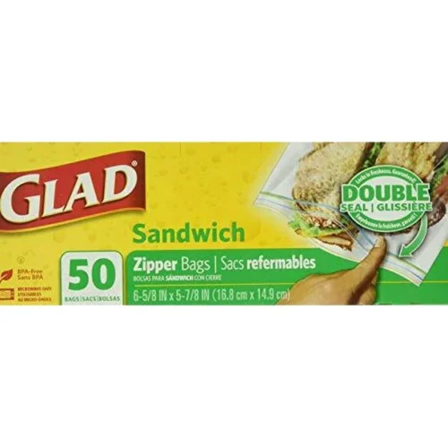 Glad Zipper sandwich bags food storage, 50 count5.94