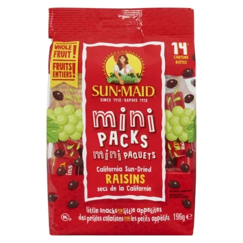 SUNMAID Mini Raisins 14 Packs, 196 g