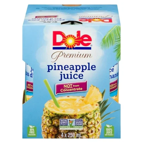 Dole Pineapple Juice, 4X240mL