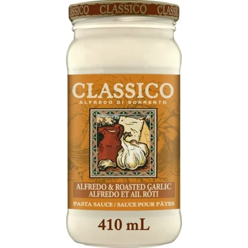 Classico Alfredo & Roasted Garlic Spaghetti Pasta Sauce 410mL