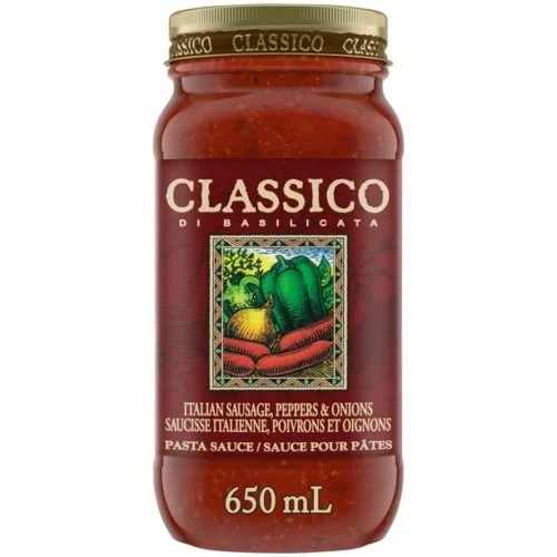 Classico Peppers & Onions Spaghetti Pasta Sauce 650mL