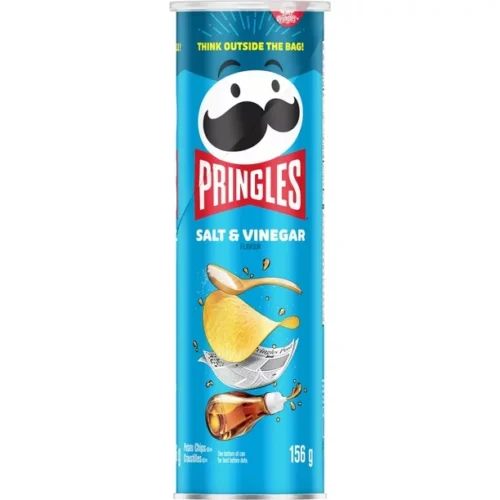 Pringles Salt & Vinegar Flavour Potato Chips 156 G, 156g