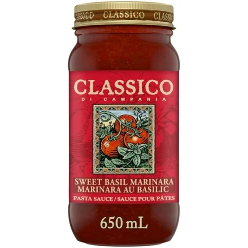 Classico Sweet Basil Marinara Spaghetti Pasta Sauce 650mL