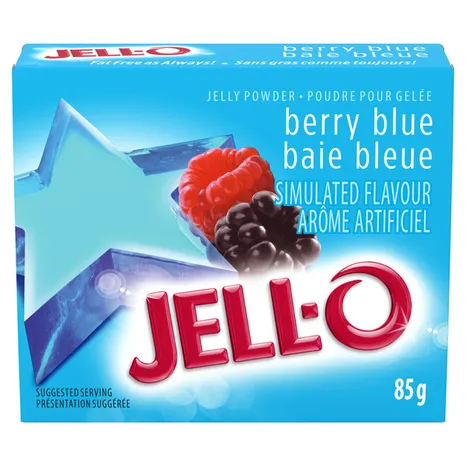 Jell-O Berry Blue Jelly Powder, Gelatin Mix, 85g