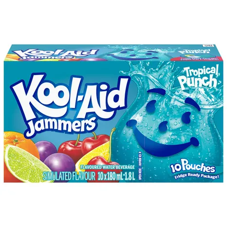 Kool-Aid Jammers, Tropical, 10 x 180 mL Pouches