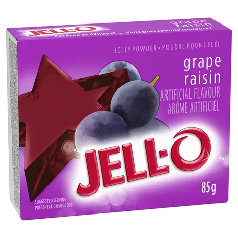 Jell-O Grape Jelly Powder, Gelatin Mix, 85g