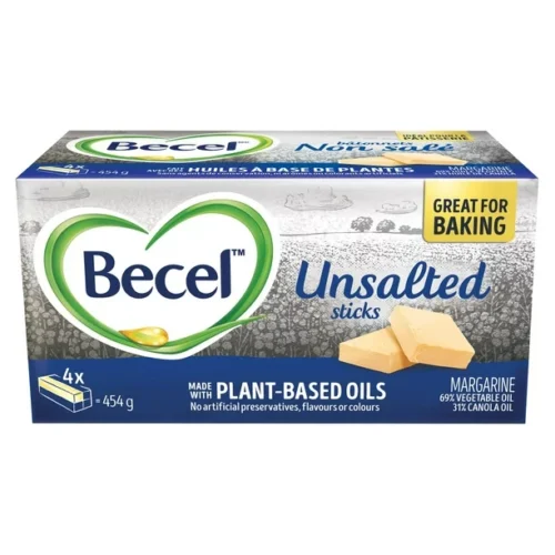 Becel Margarine Unsalted Plant-Based Sticks 454g ( 4 x 113g )