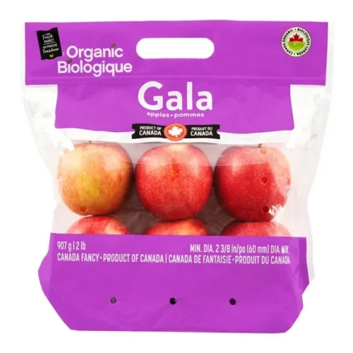 Organic Gala Apples,  (2 Lb/ 907g )Bag