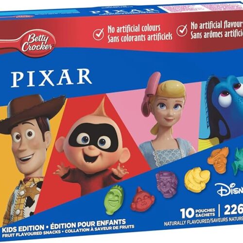 PIXAR Betty Crocker Gabby's Dollhouse Fruit Flavoured Snacks 226g (Pack of 10 Pouches)